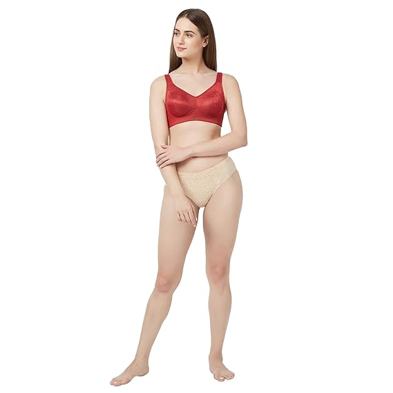 SOIE Women’s Minimizer Bra – Poly Spandex, Full Coverage, Non-Wired